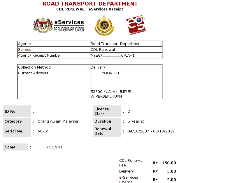 yk's stuff Driving License extended