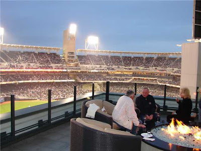 View of Petco Park from the deck of the Legend