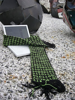 science geek binary scarf knitting pattern