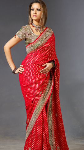 Dark Red Sarees