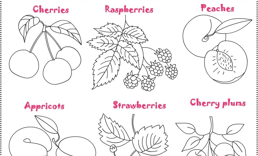 Nicole's Free Coloring Pages: Fruit Salad/ Salade de fruits