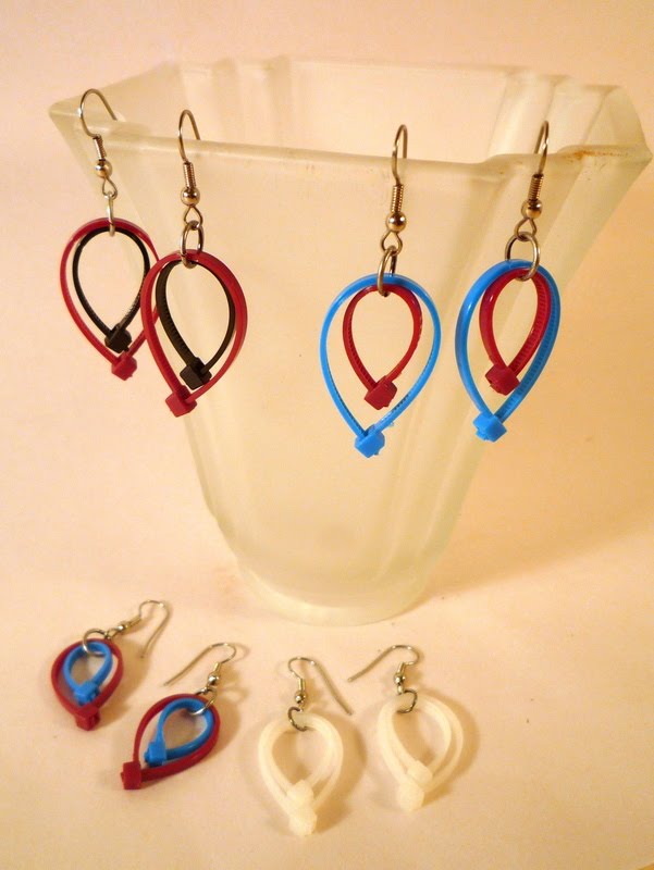 Mich L. in L.A. Ziptie tutorials, part one! Zippy, leafy earrings.