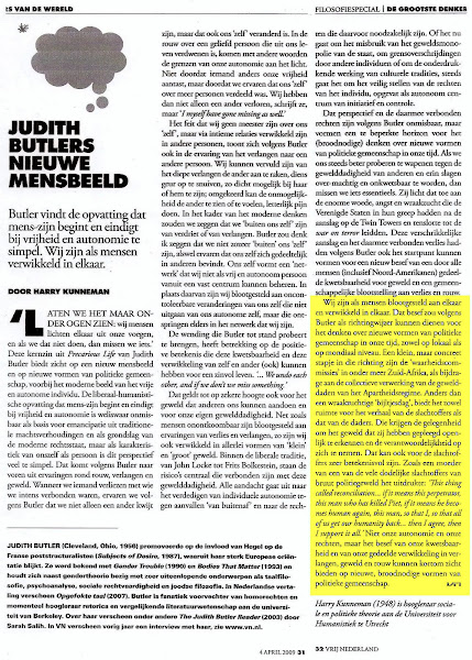 'Judith Butlers nieuwe mensbeeld'