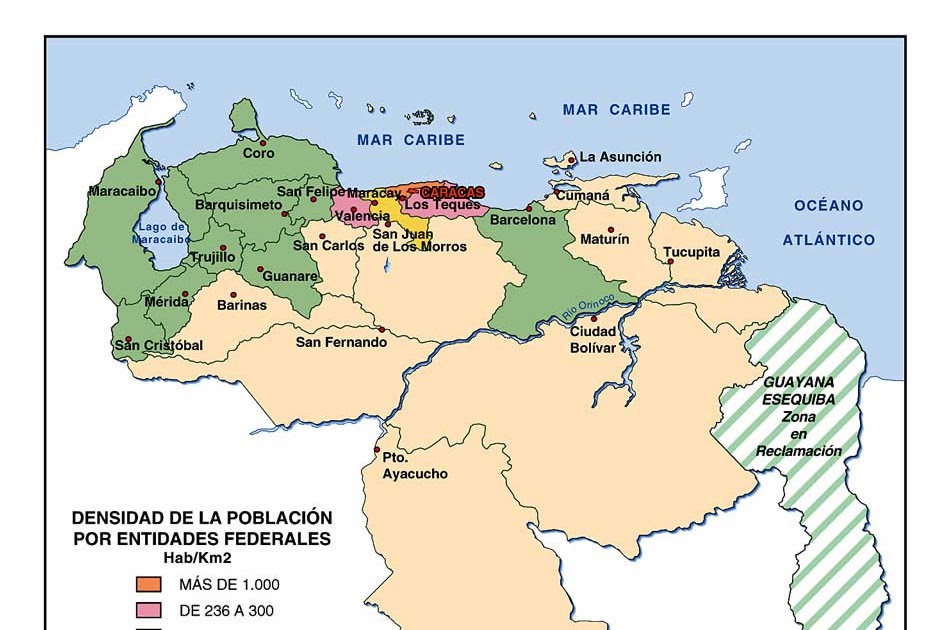 GEOGRAFÍA DE VENEZUELA Distribución de la población venezolana