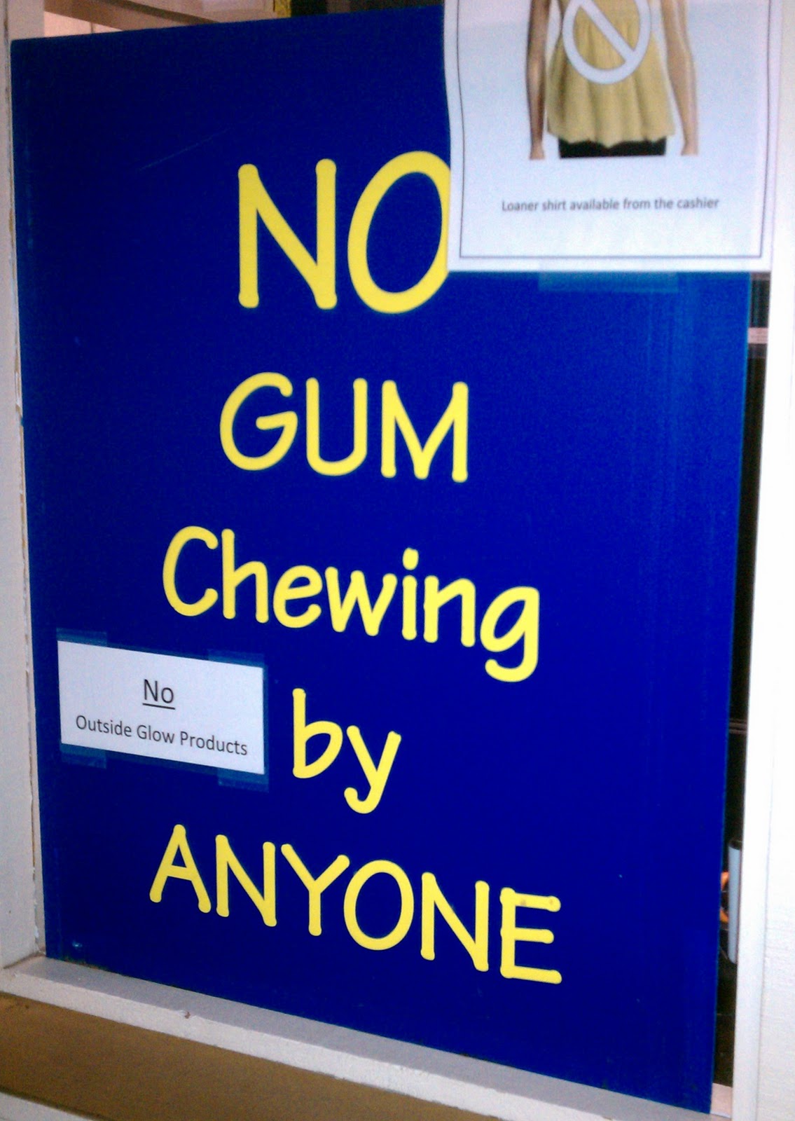No Gum Chewing