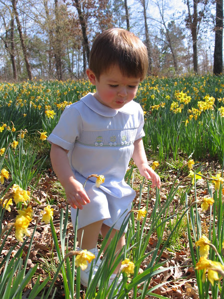 Babe in the flowers