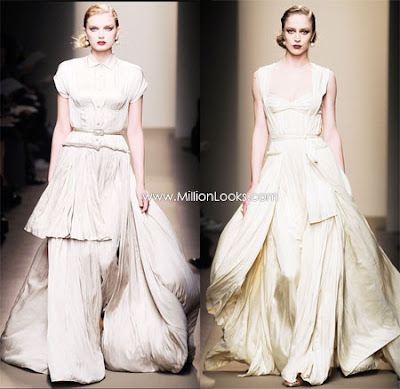 Wedding dress ideas at Milan Fashion Week Fall 09