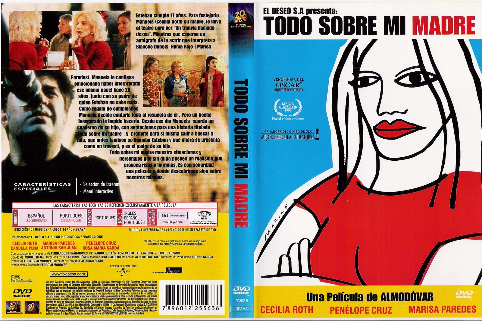 Filmografa de Pedro Almodvar TODO+SOBRE+MI+MADRE