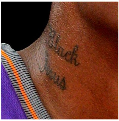  tattoo "Black Jesus" on the 