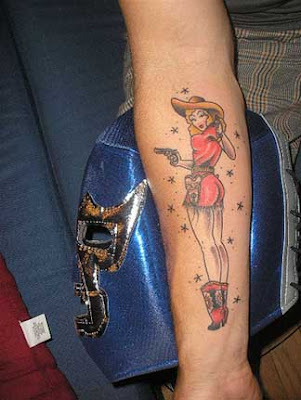 pin up girl tattoo. pin up girl tattoo.