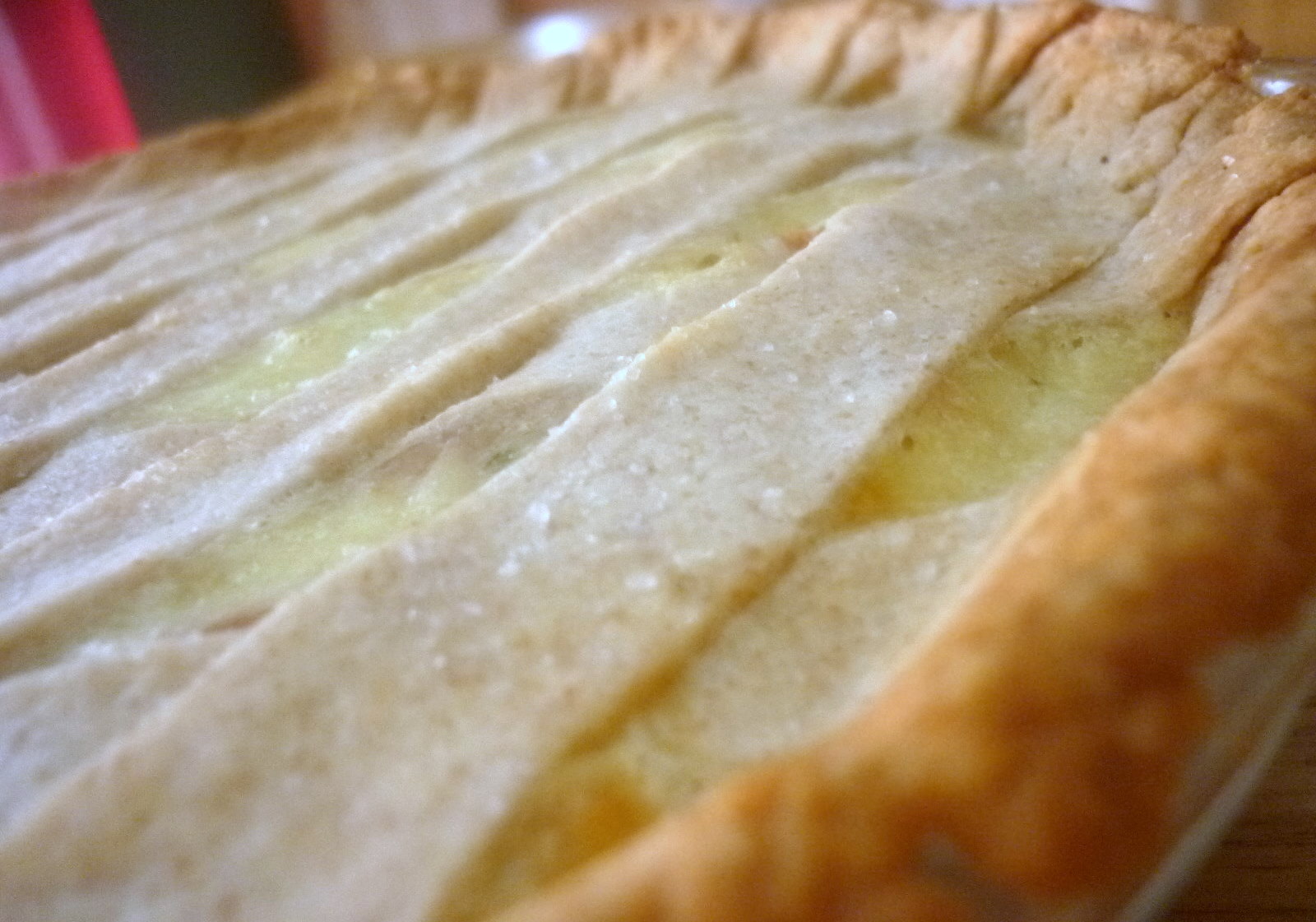 Pizza Rustica Men Like Meat Sprinkled with Flour