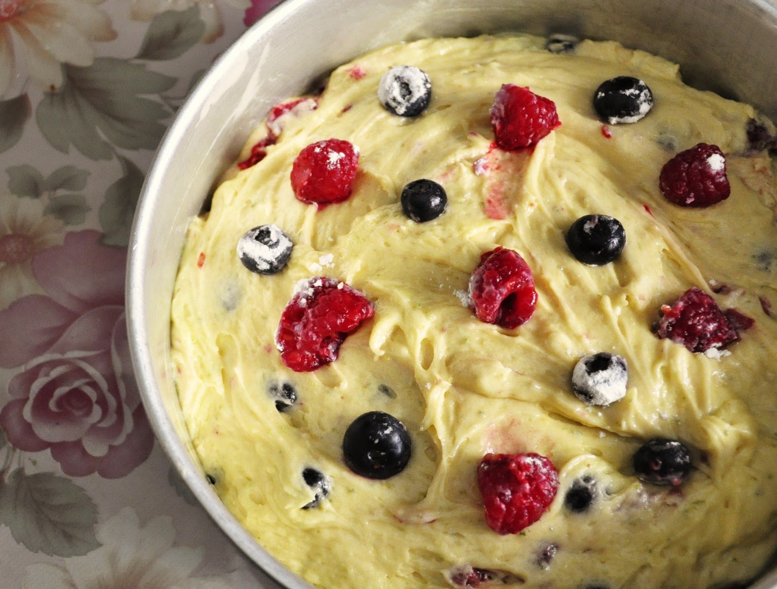 Confectionery Queen Raspberry & Blueberry Lime Drizzle Cake