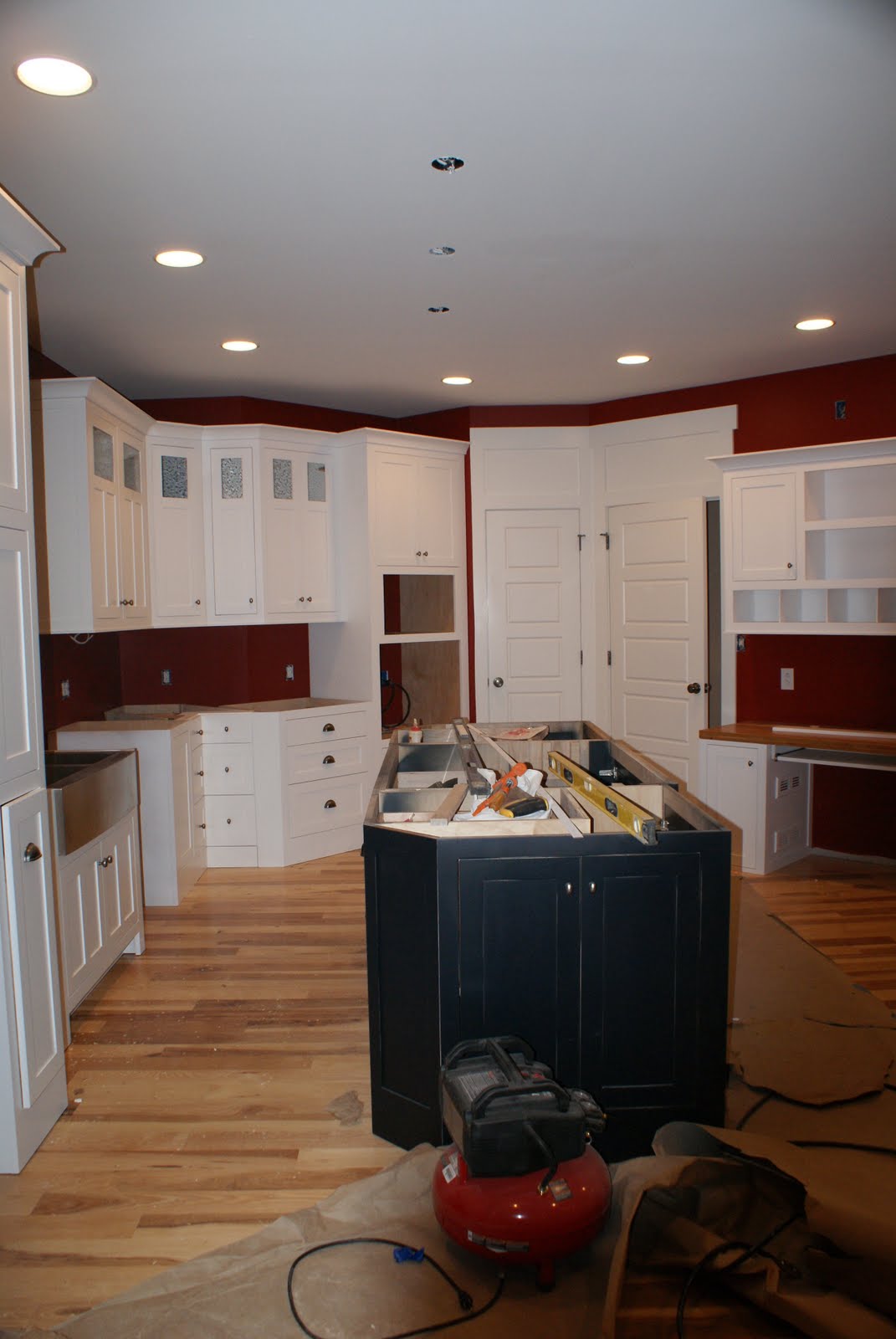 Hickory cabinets kitchen Kitchen Island and most of the cabinets as well as pantry door and