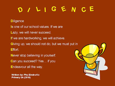 5A's Class Blog: How I Can Show Diligence and Perseverance