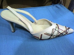 Zapato Tiffany nº 36 fantasia con bordado a mano pvp 42€ .Un zapato de 300€