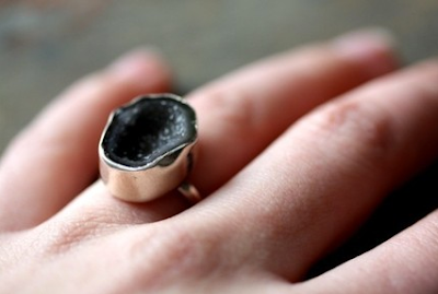 raw gemstone ring