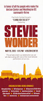 souvenir flyer from Stevie Wonder concert