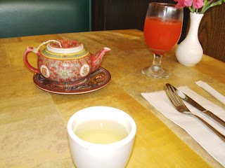 green tea and watermelon juice