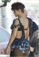 Rihanna On The Set Of 'Disturbia' Video