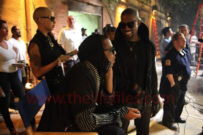 Jay-Z, Rihanna & Kanye West On The Set Of 'Run This Town' Video