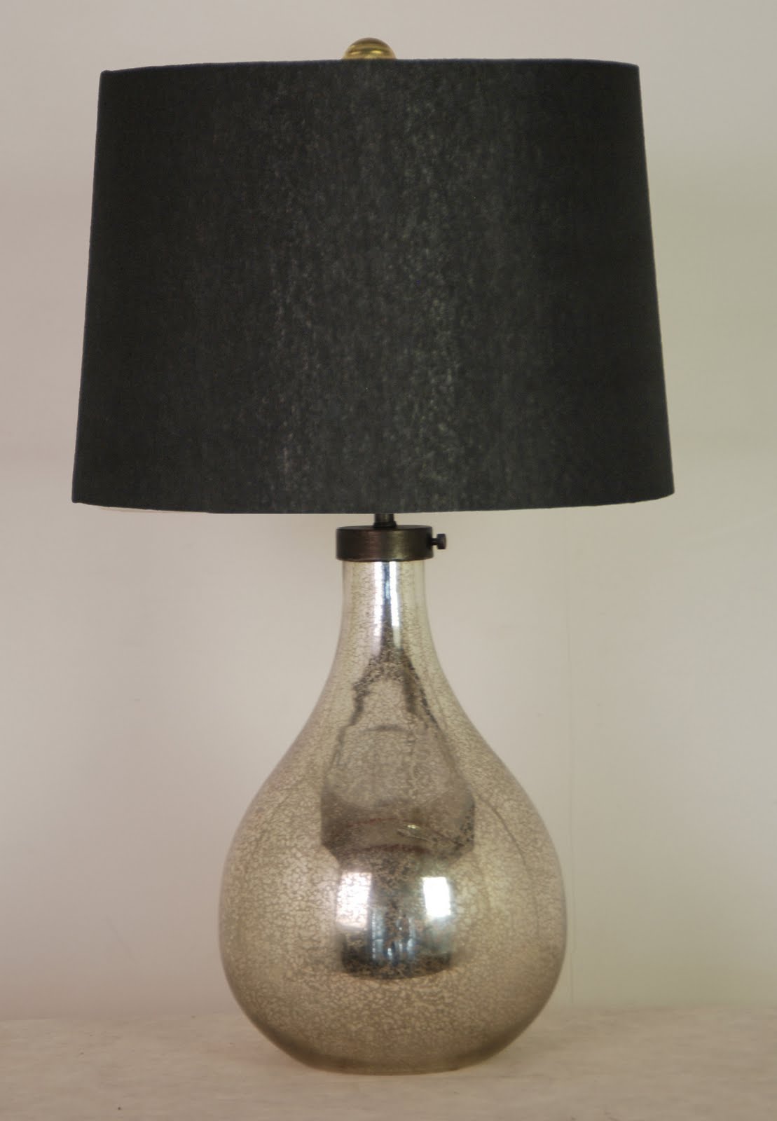 White x White White x White mercury glass lamp