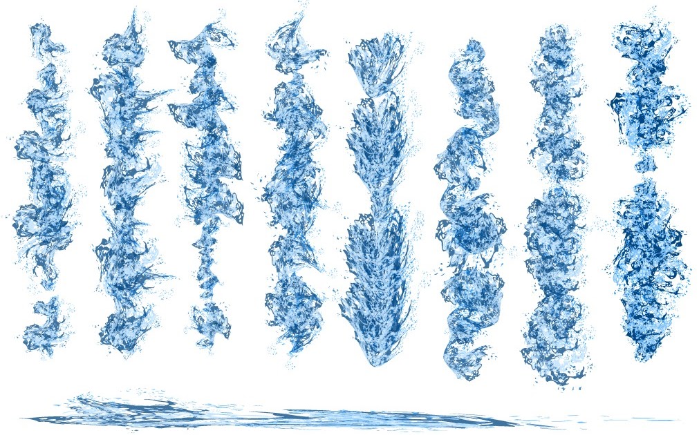 Pinceles de Illustrator de agua (Water Illustrator Brushes) Recursos 2D