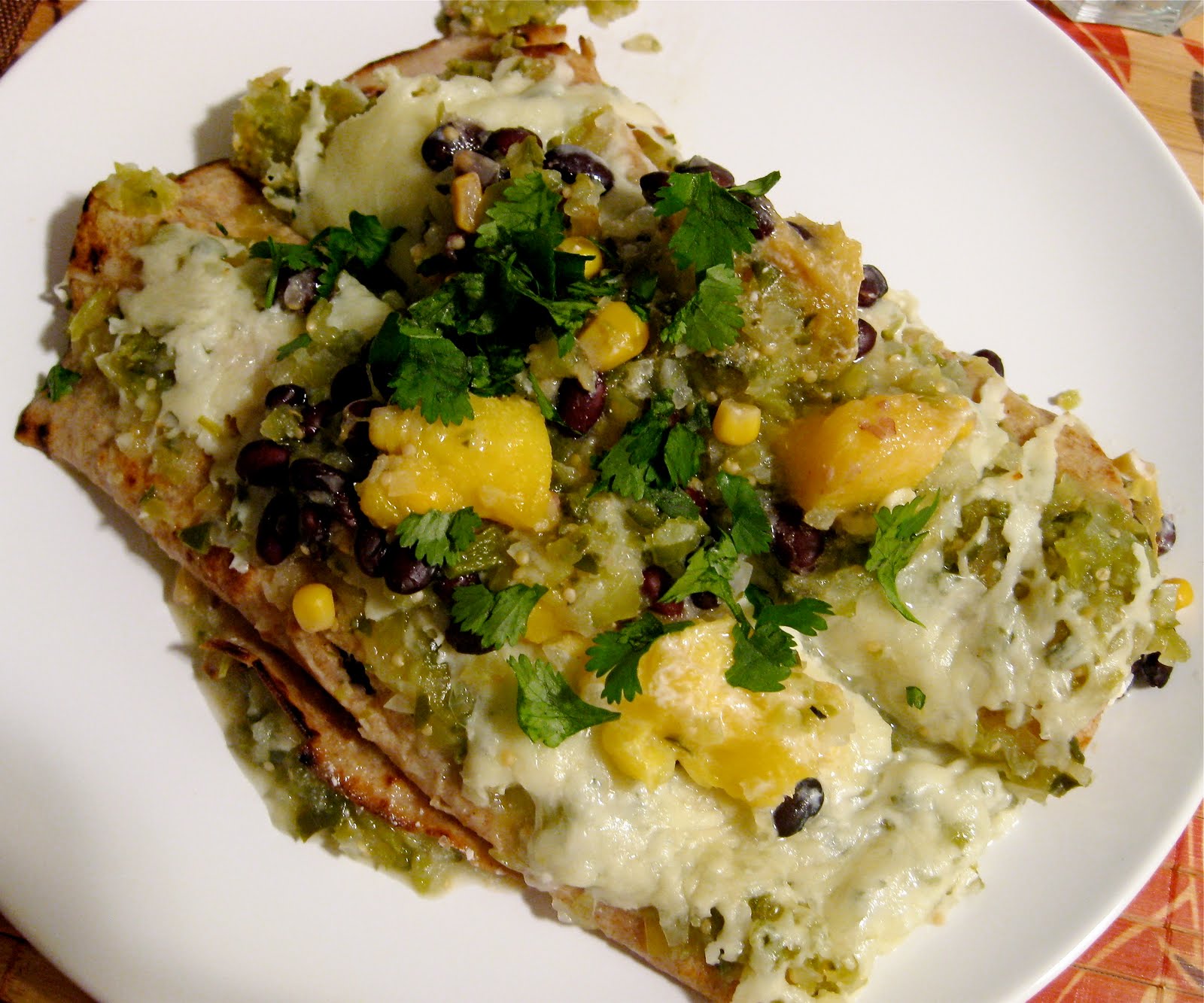 Mangoes & Lemons Mango, Black Bean, and Goat Cheese Enchiladas