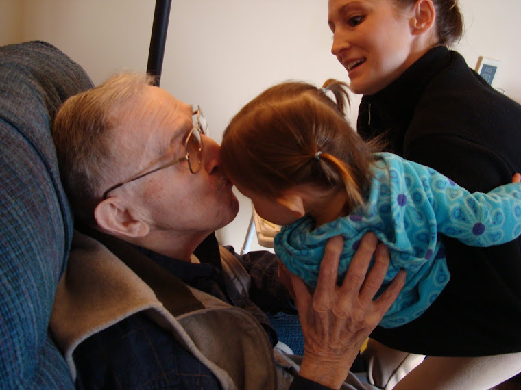 Great Grandpa gave me some kisses!!