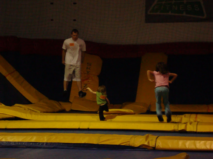 I did lots of flips and everyone kept watching Daddy do his really big flips
