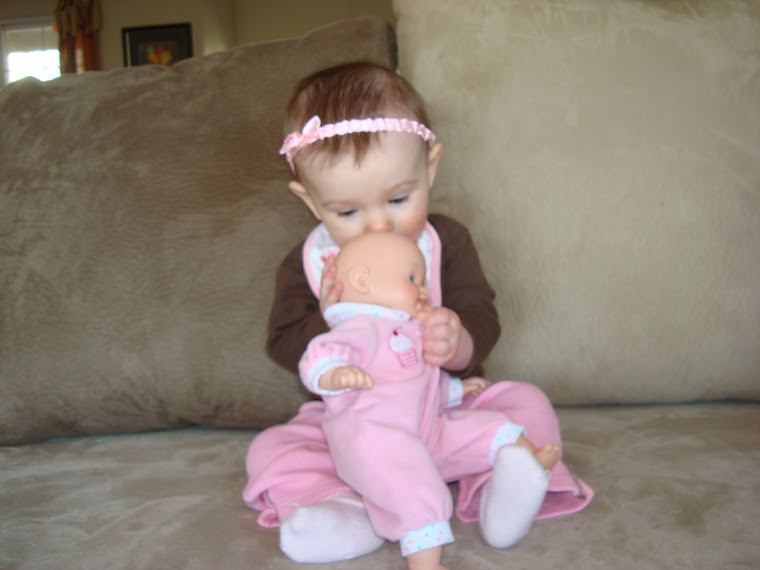 I give my sweet baby a kiss!!