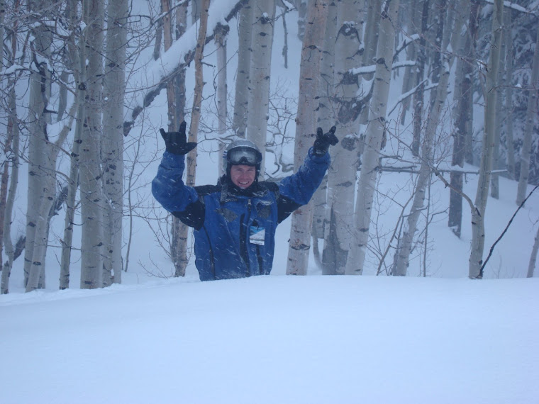 Daddy went skiing in waist deep powder in Colorado!! He's going to teach me soon:)