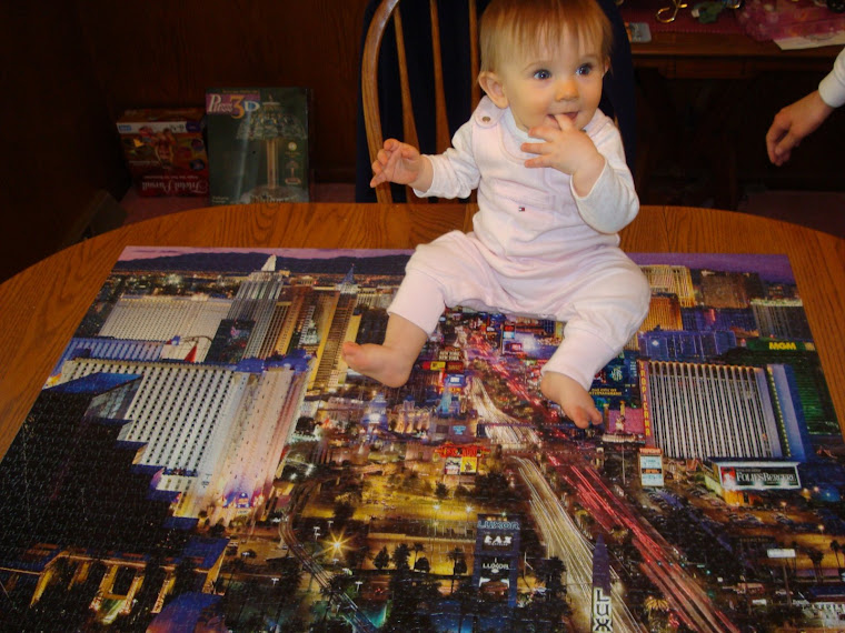 I've been working so hard on this Vegas puzzle at Grandma & Grandpa McCarty's & it's finally done!!