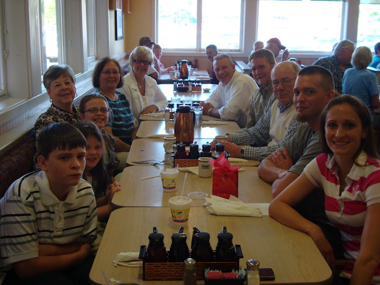 Filling up with yummy pancakes at I-HOP after baptism!