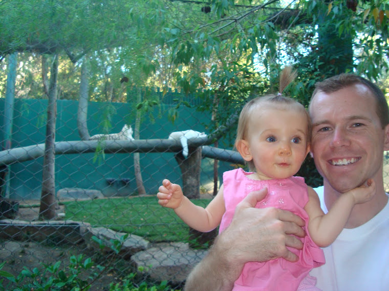 We went to see the tiger's at the Mirage and Daddy was growling at them!