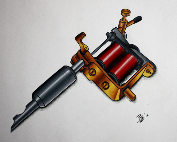 draw a tattoo machine and