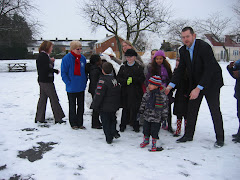 Children and staff enjoying the snow!