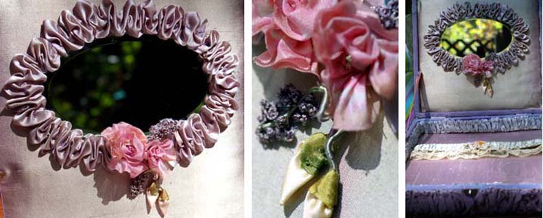 Antique Ribbon Box ~ Inside