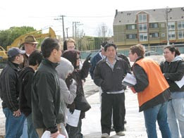 Annita with tour group