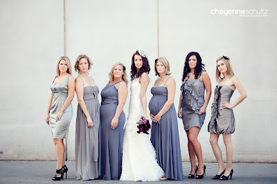 non matching bridesmaid dresses
