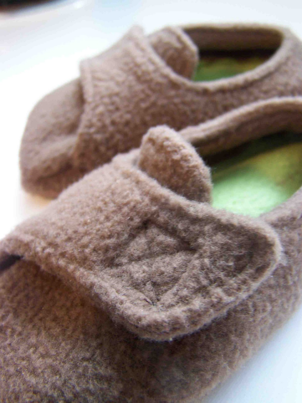 Made by Me. Shared with you. Fleece Toddler Slippers