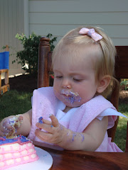 Messy with cake