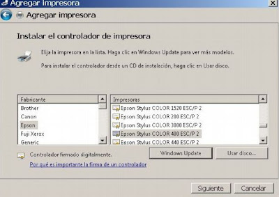 IMPRESORA EPSON STYLUS COLOR 400 impresora epson stylus color 400: