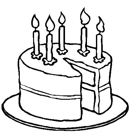 Kids Birthday Cake on Birthday Coloring Pages For Kids Picture 5 Tags Birthday Coloring Page