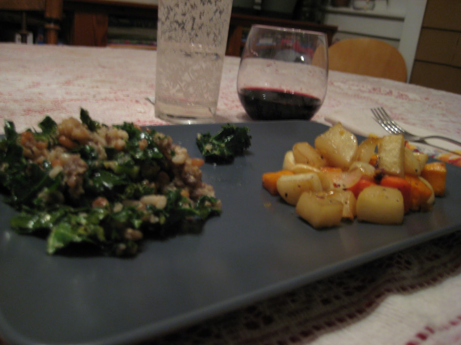 Shoots and Platters Sausage Pilaf and Roasted Root