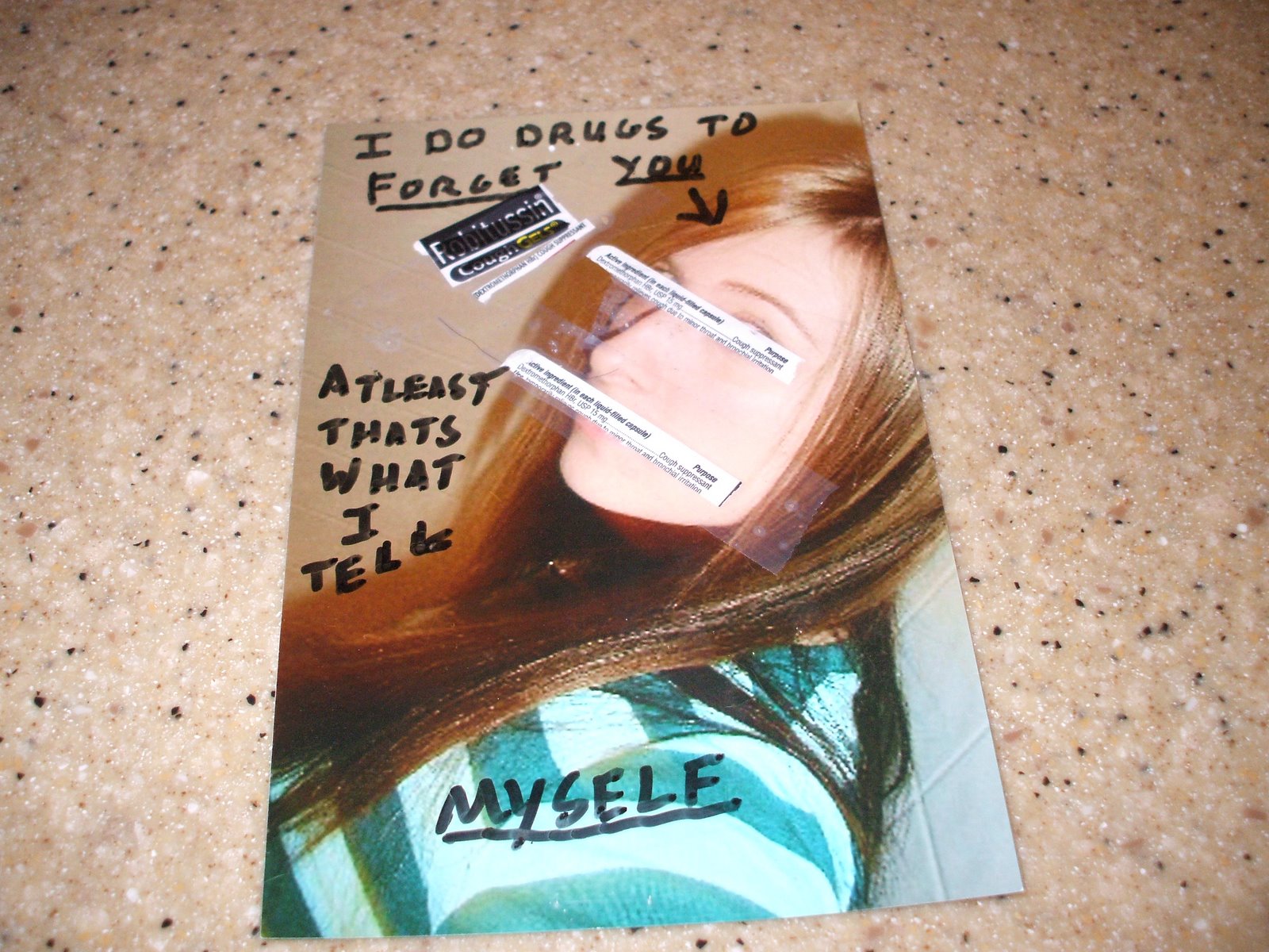 through a Post Secret book