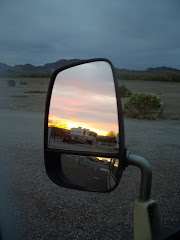 Sunset reflected in the mirror