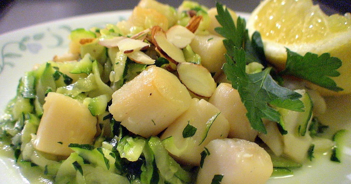 fleur de sel quick scallop zucchini saute