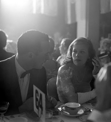 Is that the lovely Hildegard Knef at Table 64? Buffalo China