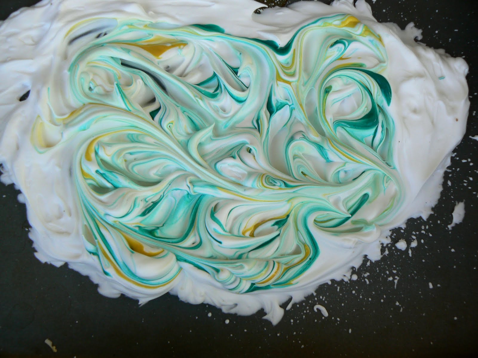 Having Fun at Home Homemade Marbled Paper with Shaving Cream