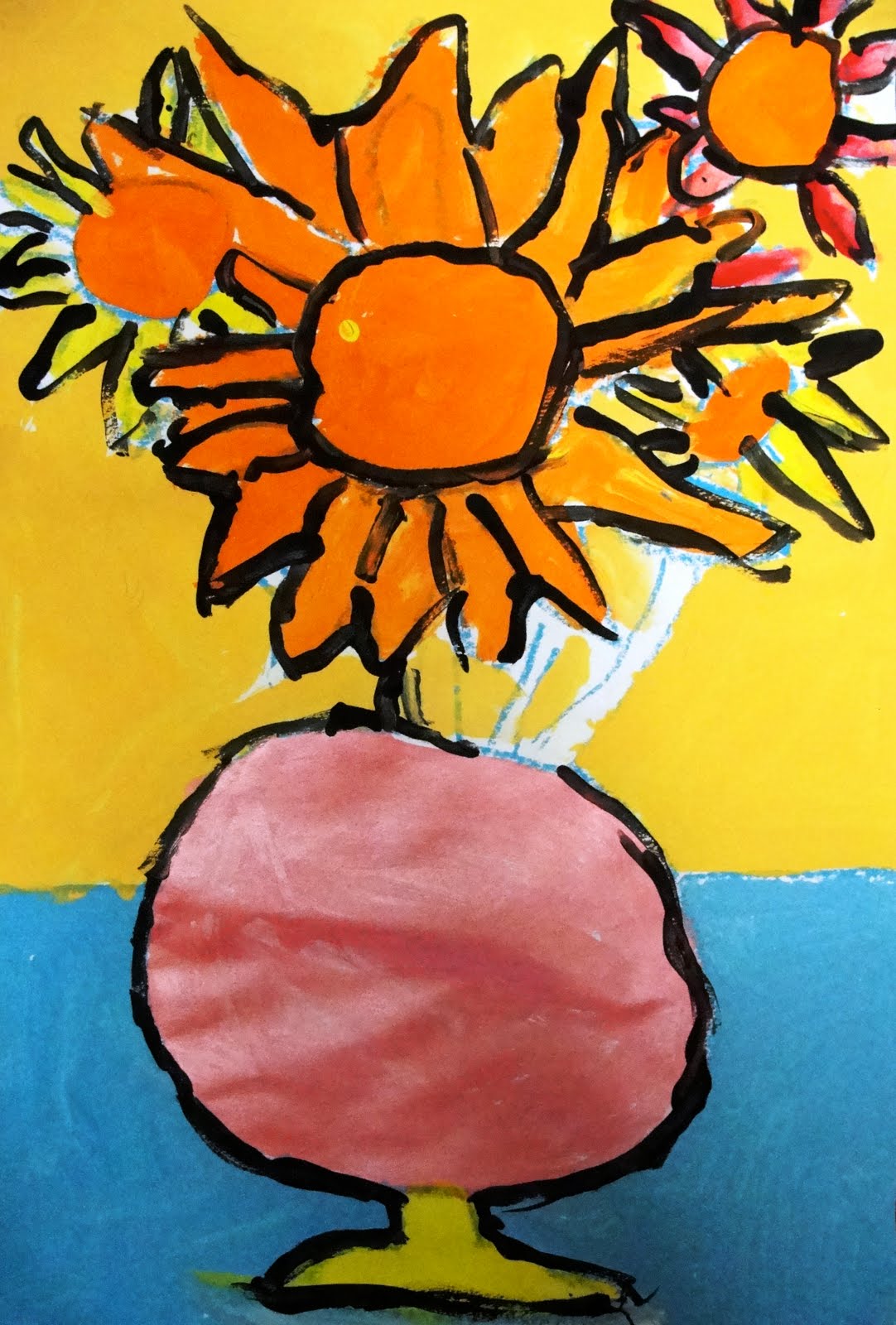 Van Gogh Sunflowers Art Lesson Deep Space Sparkle